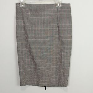 4/$20 Carolina Belle Plaid Pencil Skirt Black Size 10